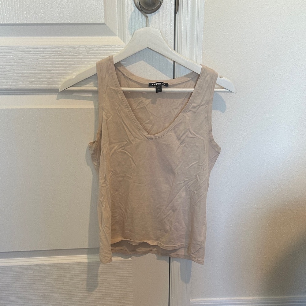 Express Light Beige Tank Top